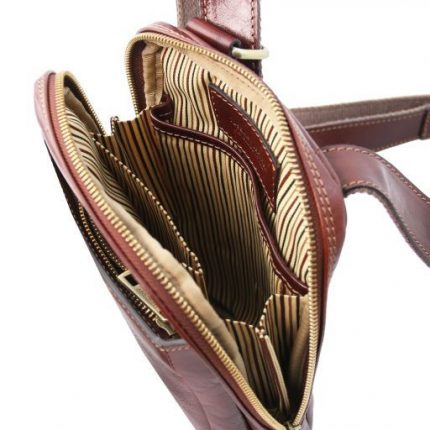 Elegante Handgelenktasche/Herrentasche aus Leder Tuscany Leather Arthur Braun TL141444 
